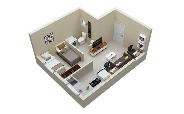 Exburg-1BHK-2