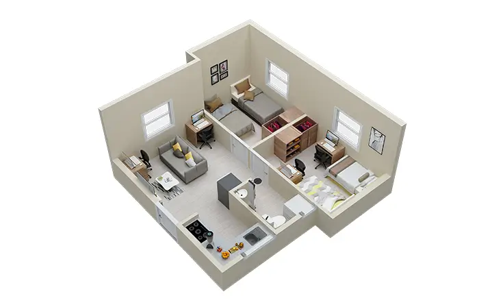 Exburg-2BHK-1