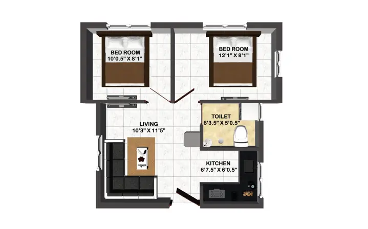Exburg-2BHK-2