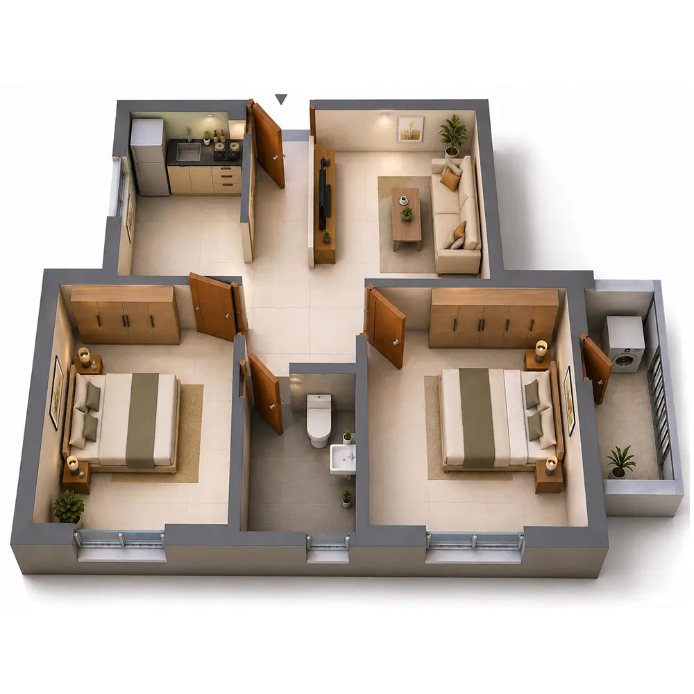 2BHK_isometric